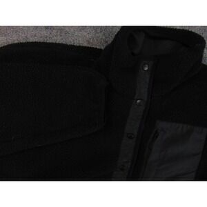 WILO Sweater Mens Med Black Fleece Half Snap Pullover Sweatshirt